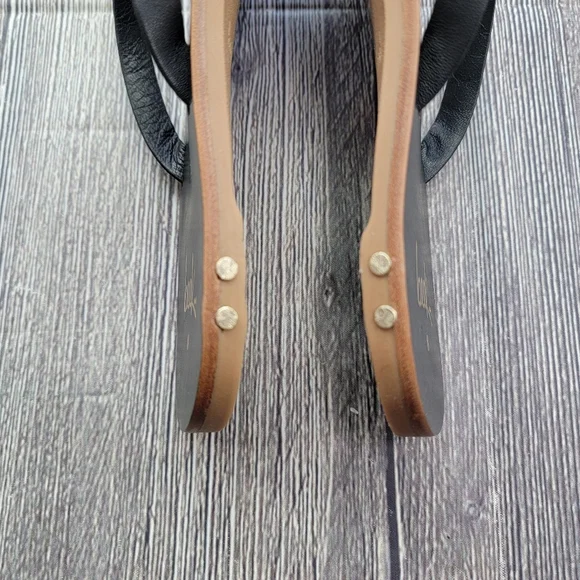Beek NWT Seabird Leather Thong Sandals Black - Picture 5 of 15